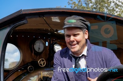 Fireman Of The C Class Locomotive Stock Photo