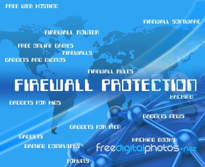 Firewall Protection Represents No Access And Encrypt Stock Image