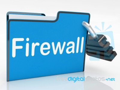 Firewall Security Represents No Access And Administration Stock Image