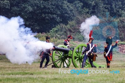 Firing The Cannon Stock Photo