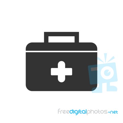 First Aid Suitcase Icon  Illustration On White Backg Stock Image