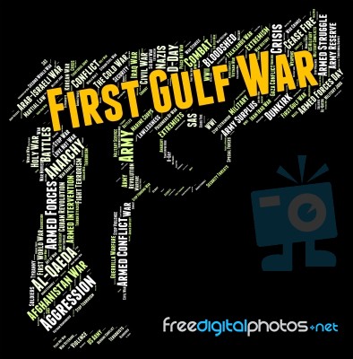 First Gulf War Shows Operation Desert Shield And Clash Stock Image