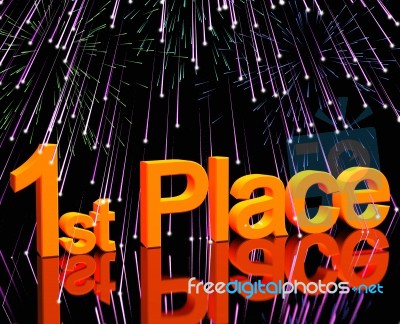 First Place on firework Stock Image