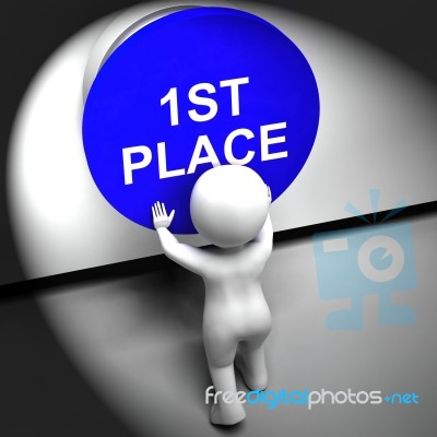 First Place Pressed Shows 1st Place And Winner Stock Image