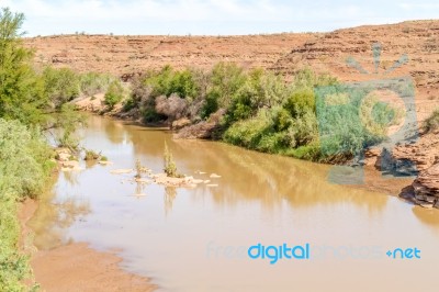 Fish River In Namibia Stock Photo