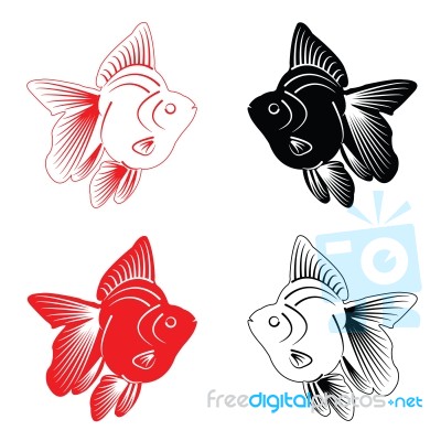 Fish Silhouette Stock Image