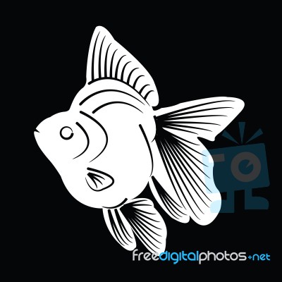 Fish Silhouette Stock Image