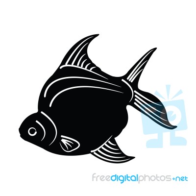 Fish Silhouette Stock Image