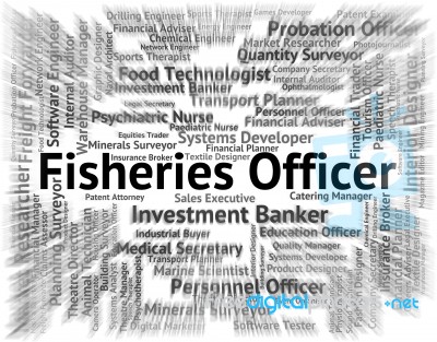 Fisheries Officer Represents Fishery Career And Job Stock Image