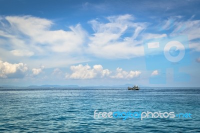 Fishing Boat On The Sea Stock Photo