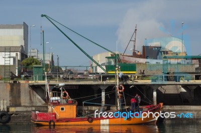 Fishing Boat Ready To Go Stock Photo