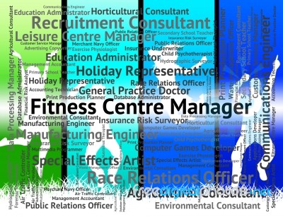 Fitness Centre Manager Means Jobs Position And Hiring Stock Image