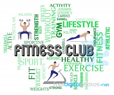 Fitness Club Means Working Out Gym Membership Stock Image