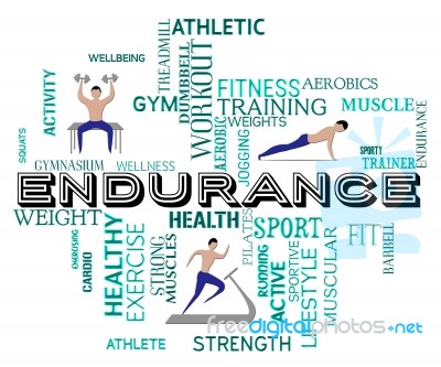 Fitness Endurance Means Working Out And Exercise Stock Image