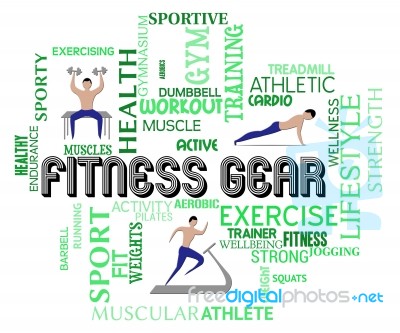 Fitness Gear Means Exercising And Gym Equipment Stock Image