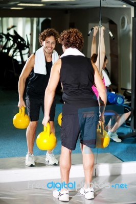 Fitness People In Action, Exercising Stock Photo