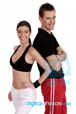 Fitness People Standing Together Stock Photo