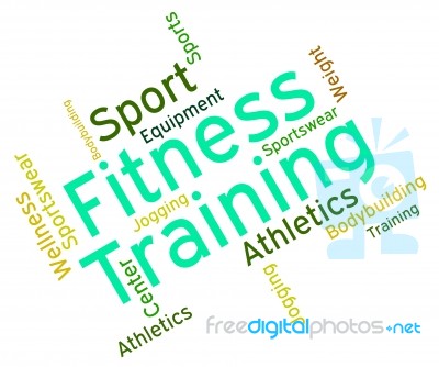 Fitness Training Represents Physical Activity And Exercise Stock Image