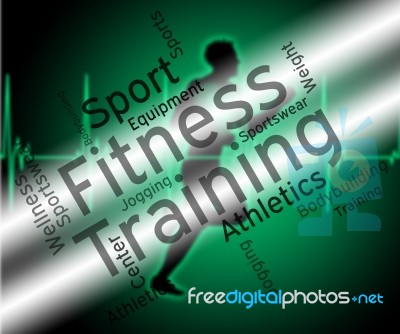 Fitness Training Represents Physical Activity And Exercise Stock Image