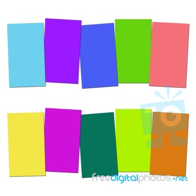 Five Blank Paper Slips Show Copyspace For 5 Letter Words Stock Image