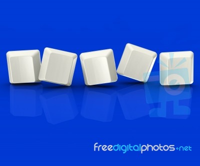 Five Blank Tiles Show Background For 5 Letter Word Stock Image