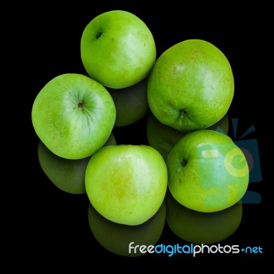 Five Green Jujube Stock Photo