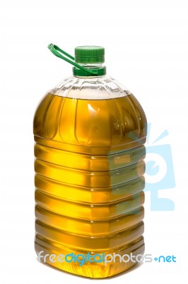 Five Litre Of Olive Oil Bottle Stock Photo