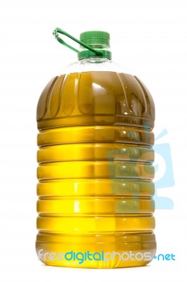 Five Litre Of Olive Oil Bottle Stock Photo