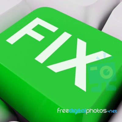 Fix Key Shows Repairing Fixing Or Mending Stock Image