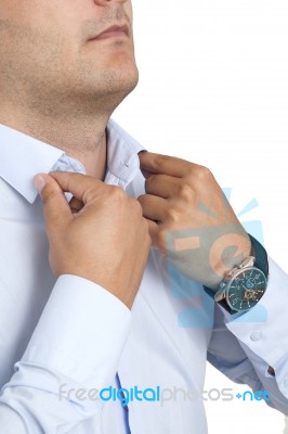 Fixing Collar Stock Photo