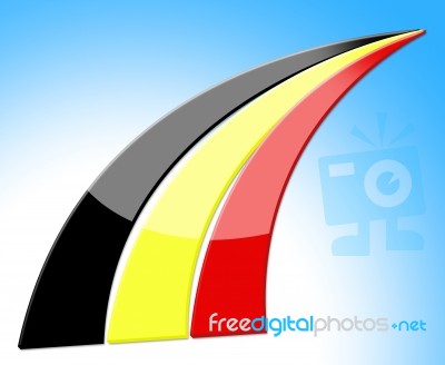 Flag Belgium Indicates Euro National And Patriotic Stock Image