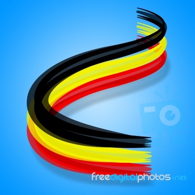 Flag Belgium Indicates Nationality Patriotism And Belgian Stock Image