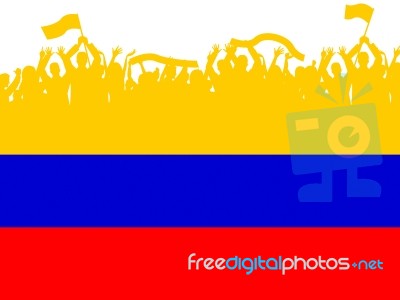 Flag Colombia Shows Empty Space And Blank Stock Image