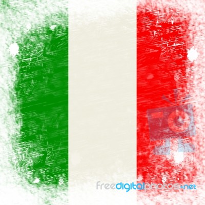 Flag Copyspace Represents Euro Italy And Blank Stock Image