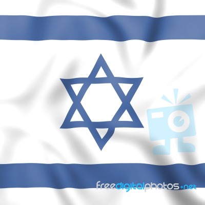 Flag Israel Shows Middle East And Countries Stock Image