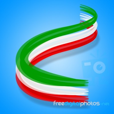 Flag Italy Represents Patriotic Nationality And Patriot Stock Image