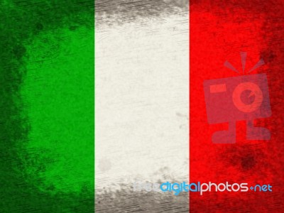 Flag Italy Shows Blank Space And Copy Stock Image