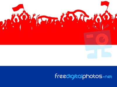 Flag Netherlands Shows Empty Space And Country Stock Image