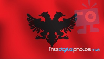 Flag Of Albania -  Illustration Stock Image