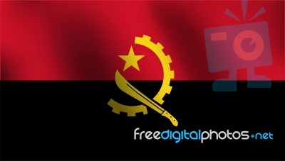 Flag Of Angola -  Illustration Stock Image