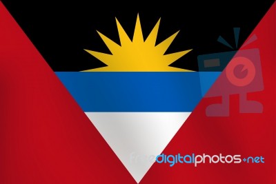 Flag Of Antigua And Barbuda -  Illustration Stock Image