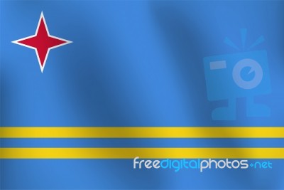 Flag Of Aruba -  Illustration Stock Image