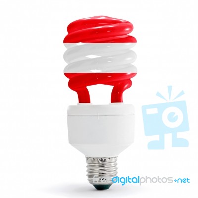 Flag Of Austria On Bulb Stock Photo