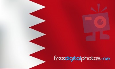 Flag Of Bahrain -  Illustration Stock Image