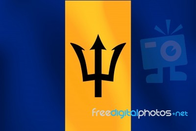 Flag Of Barbados -  Illustration Stock Image