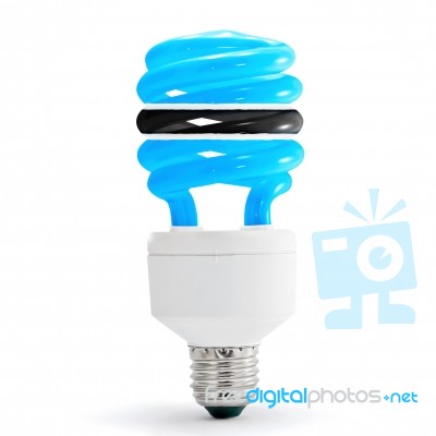 Flag Of  Botswana On Bulb Stock Photo