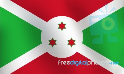 Flag Of Burundi -  Illustration Stock Image