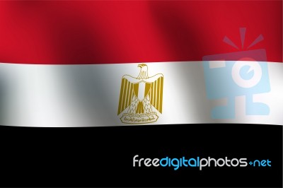 Flag Of Egypt -  Illustration Stock Image