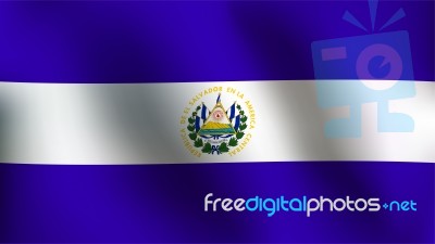 Flag Of El Salvador -  Illustration Stock Image