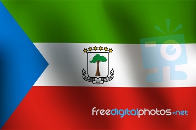 Flag Of Equatorial Guinea -  Illustration Stock Image